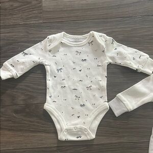 Infant Long Sleeve White Bodysuit